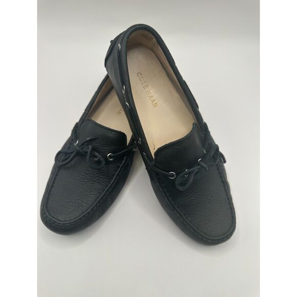 Cole Haan Leather Loafer for Women US Sz 6 Bow String Accent Black - Picture 1 of 6
